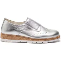 Nikcorp GABOR Damen Halbschuhe aus Leder silber 39