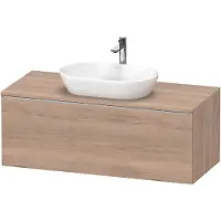 Duravit D-Neo, Konsolenwaschtischunterbau wandhängend, 1200x459x550mm, 1x Auszug, mit Griff Edelstahl gebürstet, DE4949070550000