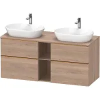 Duravit D-Neo Meuble sous-vasque sur console suspendu (découpe côté contributif), 1400x664x550mm, 2