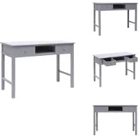 vidaXL Schreibtisch Grau 110×45×76 cm Holz - Schreibtische