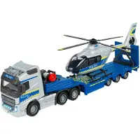 Simba Volvo Truck + Airbus Police Helicopter