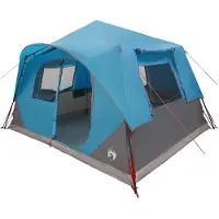 Syfax Sofort Zelt 8 Personen Blau Polyester und Stahl