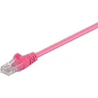 Goobay 60x 95220 CAT 5e Patchkabel, U/UTP, magenta, 10 m - Kupferummanteltes Aluminiumleiterkabel (CCA)