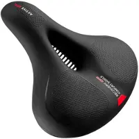 RockBros Bequemer Fahrradsattel mit Reflektoren - schwarz und rot