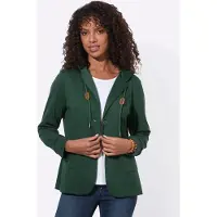 Casual Looks Shirtjacke "Shirtjacke", Damen, Gr. 36, grün (moos), 76% Polyester, 20% Viskose, 4% Elasthan, unifarben, Shirts Shirtjacke