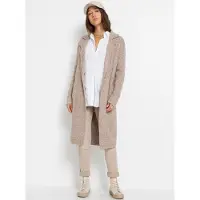 Witt Strickjacke "Long-Strickjacke Long-Strickjacke", Damen, Gr. 36, beige (beige, ecru, meliert), Wirkware, , Casual, Strickjacken Strickjacke