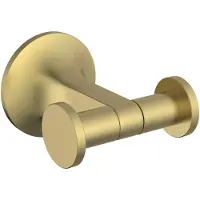 Ideal standard La Dolce Vita Handtuchhaken, doppelt, unsichtbare Befestigung, 75x86x60mm, T5504A2, Farbe: Brushed Gold