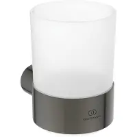 Ideal standard Conca Zahnputzbecher, aus satiniertem Glas, T4505A5, Farbe: Magnetic Grey