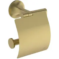 Ideal standard La Dolce Vita Papierrollenhalter, mit Deckel, unsichtbare Befestigung, 130x79x154mm, T5509A2, Farbe: Brushed Gold
