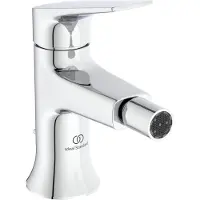 Ideal standard La Dolce Vita Bidetarmatur, Ausladung 105mm, mit Ablaufgarnitur, BD664AA, Farbe: Chrom