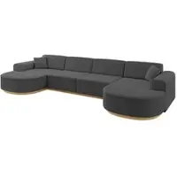 ALTDECOR Ecksofa in U-Form MARI-U2-v2 - 388x171x83 cm Grau - Corner Sofa Bett Eckcouch Couch L-Form Wohnlandschaft Cauchsofa