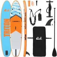 Yiwydaa Aufblasbares Stand-Up-Paddle-Board TRITON 335 x 76 x 15 cm Blau