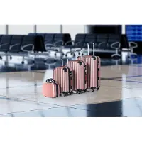 B2X Hartschalenkoffer-Set, 4-teilig, Roségold, 12-89 l