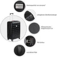 B2X Hartschalenkoffer, schwarz, 40 l, 360°-Drehrollen