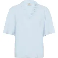 Kaffe Kurzarmbluse "Damen Bluse kurzarm BPjuliana", Damen, Gr. L, blau (nantucket breeze), Obermaterial: 85% Viskose LENZING ECOVERO CV LenzEcov. 15% Nylon NY., Blusen Kurzarmbluse