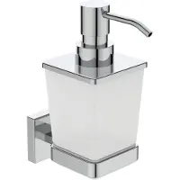 Ideal standard IOM Cube Lotionsspender, aus satiniertem Glas, 0.5 l, chrom, E2252AA