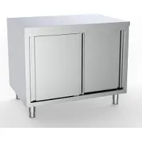 CombiSteel Arbeitsschrank mit Schiebetüren aus Edelstahl 1000x600x850mm
