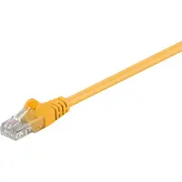 Goobay 180x 68356 CAT 5e Patchkabel, U/UTP, gelb, 2 m - Kupferummantelter Aluminiumleiter (CCA)