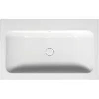 Bette BetteOne Einbauwaschtisch, rechteckig, 1 Hahnloch, mit Überlauf, 800x495x130mm, A139-000HLW1,PW, Farbe: Weiß mit Glasur Plus