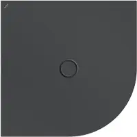 Bette BetteFloor Corner Viertelkreis-Duschwanne mit BetteGlasur Plus, 1000x1000mm, 5451-400PLUS, Farbe: Raven matt