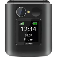 Beafon Fold 10 LTE, Klappgehäuse, Single SIM, 5,59 cm (2.2"), Bluetooth, 1000 mAh, Schwarz, Silber