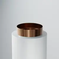 Steinberg Serie 442 Aufsatzwaschtisch, rund, Edelstahl, ohne Hahnloch, ohne Überlauf, 400x400x110mm, 4426020BC, Farbe: Rose Gold