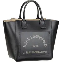 Karl Lagerfeld für Damen. B3W30093 Kleine Daily Tote-Tasche mit schwarzer Tasche (OSFA), Lässig, Leder
