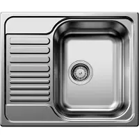 BLANCO Einbauspüle "TIPO 45 S Mini", silber (edelstahl), B:50cm H:16cm T:61cm, Edelstahl, Küchenspülen, Einbauspüle, zum wechselseitigen Einbau geeignet