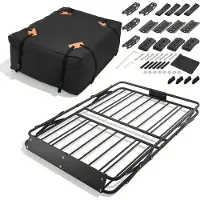StarTech.com Dachträgerkorb Auto - Dachgepäckkorb 129,5 x 91,4 x 10,2 cm - Faltbar - Mit Klappmechanismus - Tragkraft 90,7 kg - Wetterfest - Legierungsstahl - Für SUV & Pickup