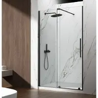 Gelco SPIRIT BLACK Duschtür 1600mm, Klarglas
