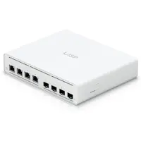 Ubiquiti UISP Switch Plus, Managed, 2.5G Ethernet (100/1000/2500), Power over Ethernet (PoE), Rack-Einbau, 1U, Wandmontage