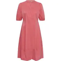 Culture Midikleid "Damen Freizeitkleid CUANTOINETT", Damen, Gr. XXL, N-Gr, rot (sugar coral), Obermaterial: 65% Baumwolle CO. 33% Polyester PES. 2% Elasthan EL., Kleider Midikleid