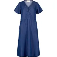 Cartoon Bodykleid "Casual-Kleid mit Flügelärmeln", Damen, Gr. 46, EURO, blau (dunkelblau denim), Obermaterial: 83% Lyocell CLY. 17% Baumwolle CO., Kleider Bodykleid