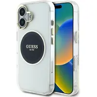 GUESS IML Etui MagSafe für iPhone 16 - Schwarz