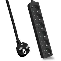 Helos 262806, 3 m, Drinnen, 1,5 mm², Schwarz, 6 AC-Ausgänge, 230 V