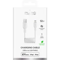 Puro PURE 12 W USB-A - Lightning Spiralkabel 1 m - Weiß