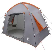 vidaXL Hütten-Zelt 3 Personen Grau und Orange Polyester