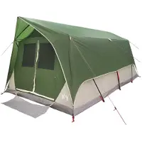 vidaXL Tunnelzelt 6 Personen Grün Polyester und Stahl