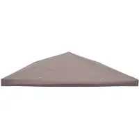 vidaXL Pavillon Abdeckung Taupe 300 x 300 cm Polyester und Stahl