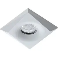 Azzardo Einbaustrahler Lorenzo Weiß 10x10x3 cm GU10, 1-flammig, Einbaudurchmesser 7 cm