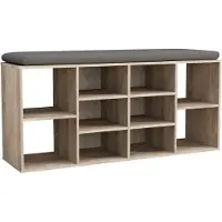 VCM Schuhregal "Holz Regal Schuhschrank Schuhregal Hinsol S", braun (sonoma, eiche), B:104cm T:30cm, Regale, Schuhregal