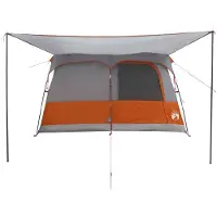 vidaXL Familienzelt 8 Personen Grau und Orange Polyester