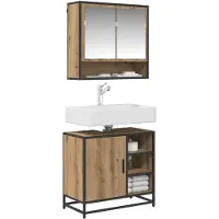 vidaXL Badezimmermöbel-Set 2 Stk. Artisan-Eiche Holzwerkstoff
