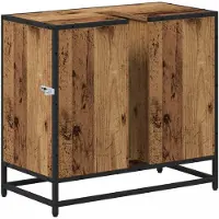 vidaXL Badezimmerschrank Altholz 65 x 33 x 60 cm Holzwerkstoff