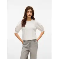 Vero Moda Rundhalspullover "VMDOFFY 2/4 O-NECK PULLOVER GA NOOS" Materialmix, regular fit