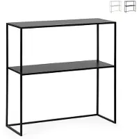 Yes Eingangskonsole mit 2 Ablagen im modernen Design 78x27x78 Alrik - Schwarz