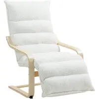 HOMCOM Relaxssessel Sessel mit Verstellbar Fußteil, Armlehne für Wohnzimmer