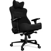 Yumisu Gaming Stuhl Bürostuhl 2052 bis 180kg Belastbar Büro-Schreibtischstuhl PC-Stuhl Gaming Sessel - Schwarz Stoff
