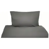 COFI Einfarbige Bettwäschen-Sets für Einzel- und Doppelbetten, 100% Baumwolle Anthrazit 135x200 cm