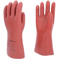 Ks Tools Elektriker-Schutzhandschuh mit mechanischem Schutz, Größe 12, Klasse 2, rot ( 117.0077 )